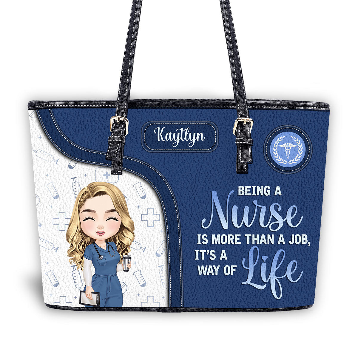 personalized custom nurse tote bag for work