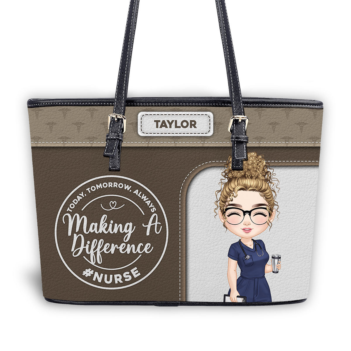 personalized custom nurse tote bag