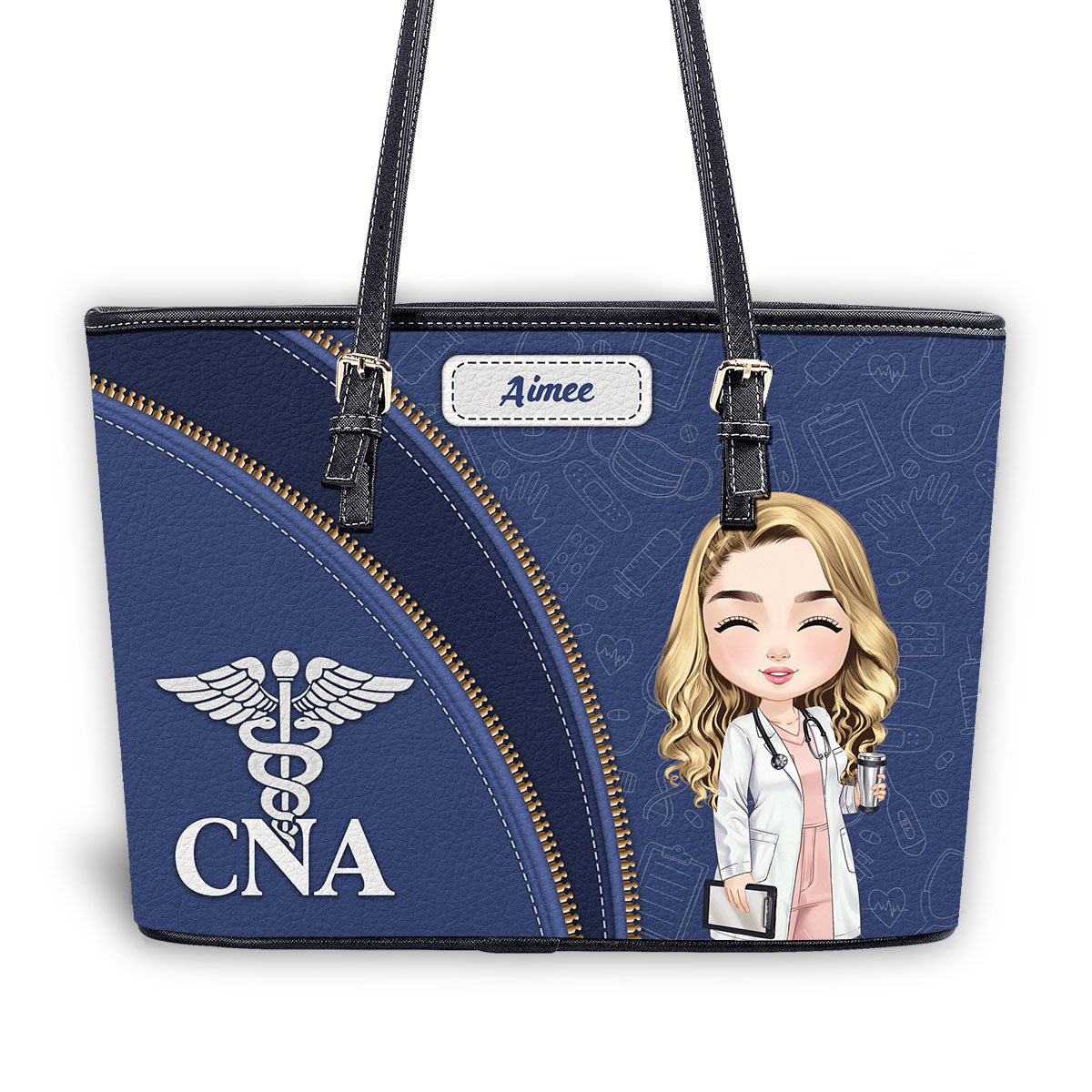 personalized custom nurse tote bag for work