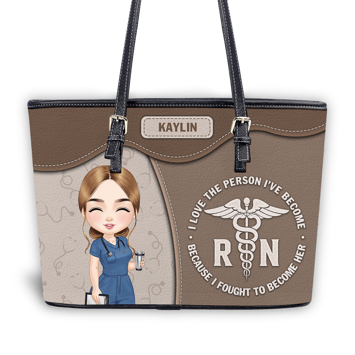 personalized custom nurse tote bag