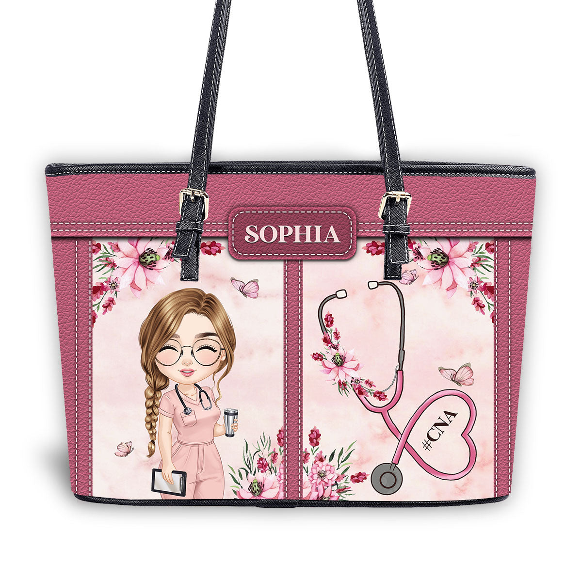 personalized custom nurse tote bag