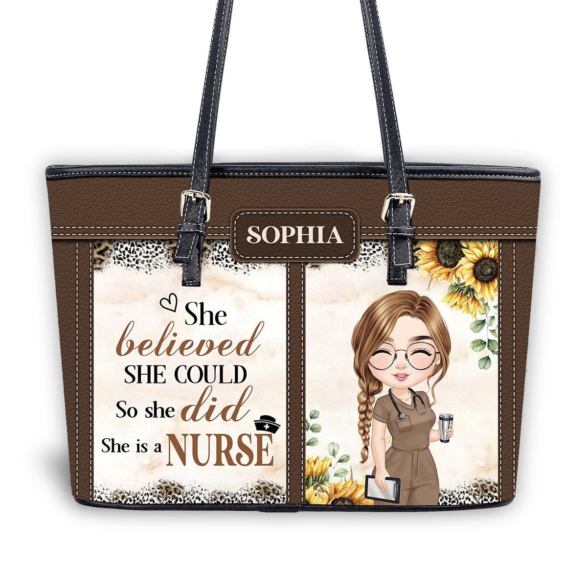 personalized custom nurse tote bag