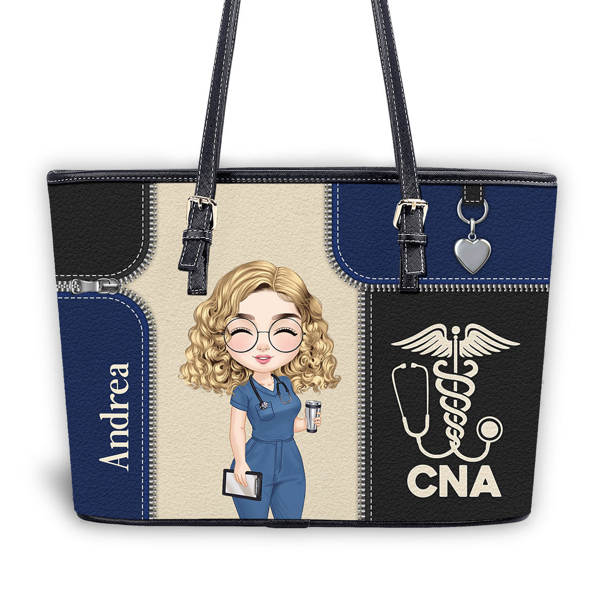 personalized custom nurse tote bag