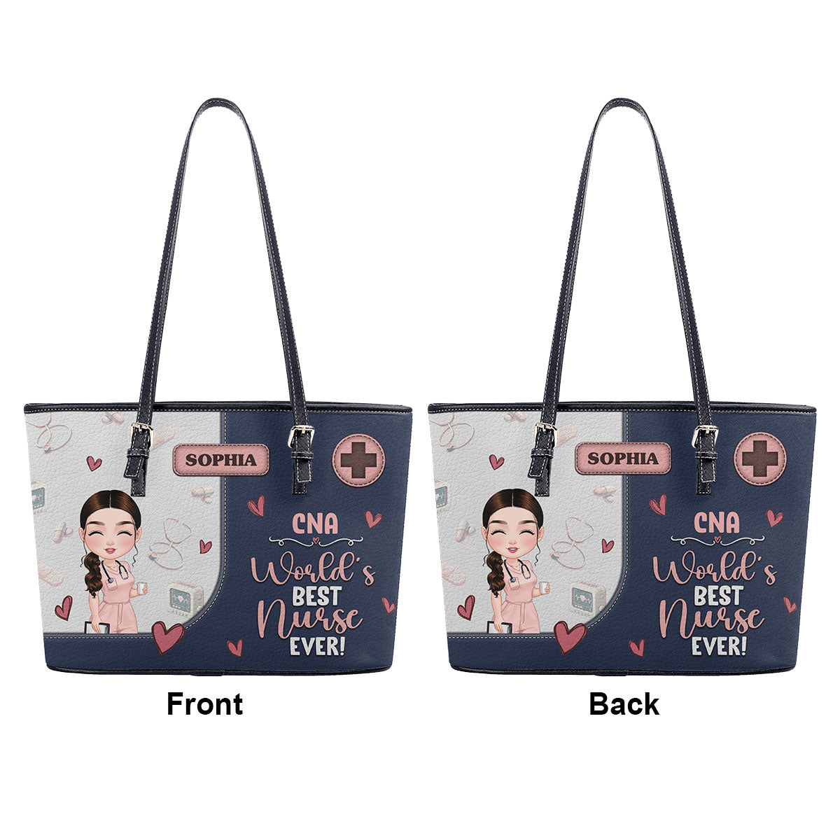 personalized custom nurse tote bag