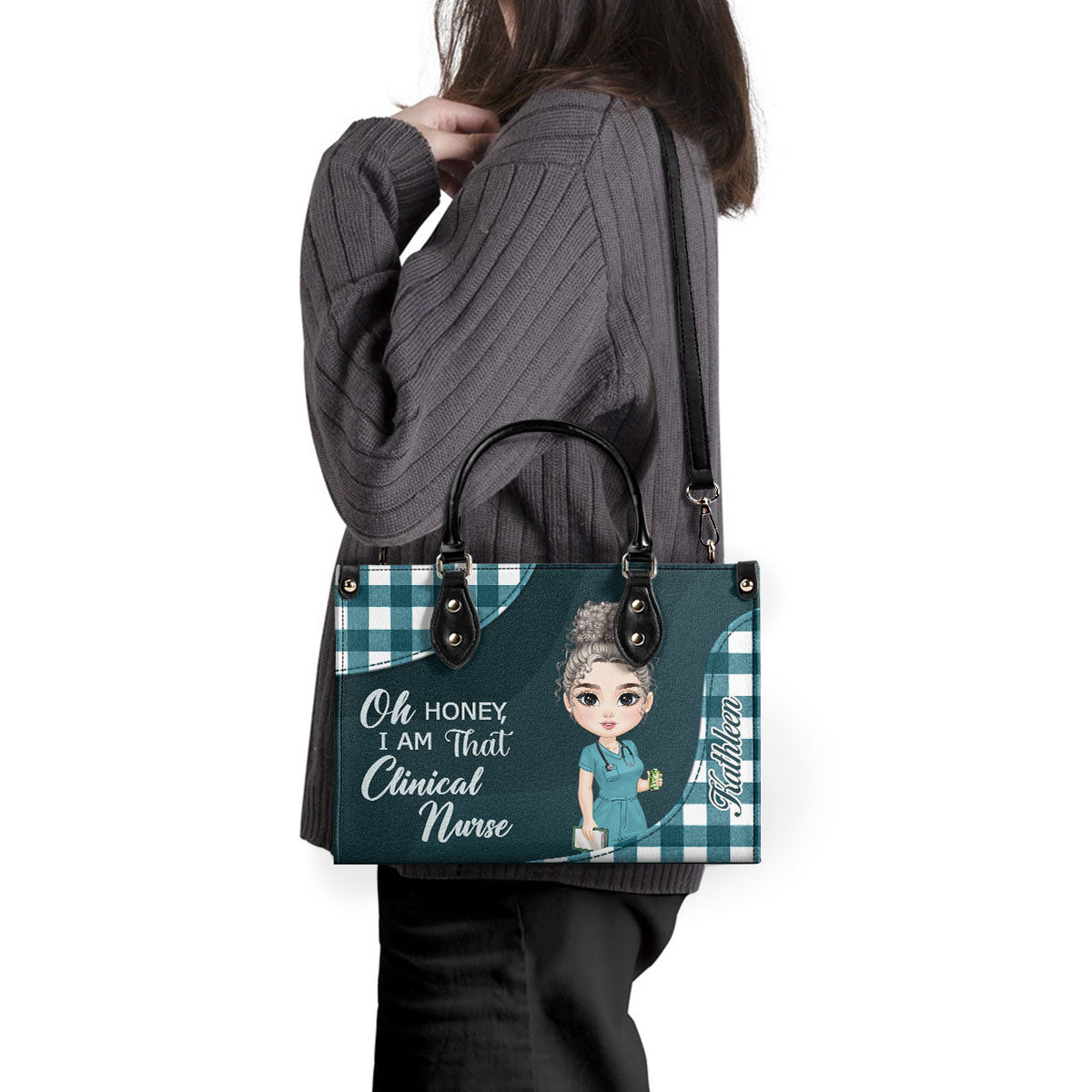 That Nurse I Become - Personalized Custom Leather Handbag