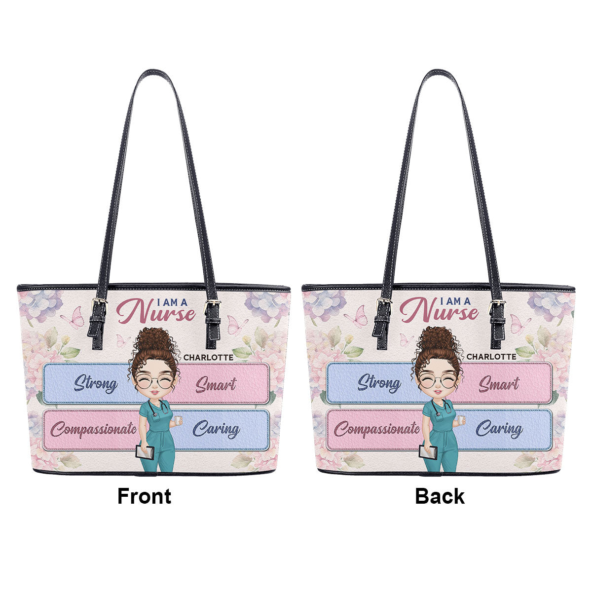 personalized custom nurse tote bag