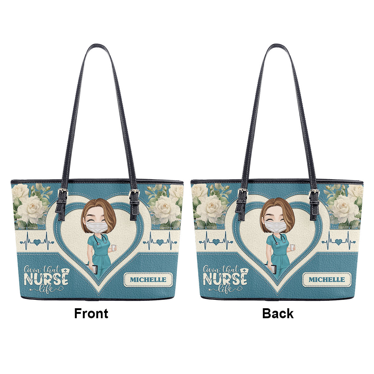 personalized custom nurse tote bag