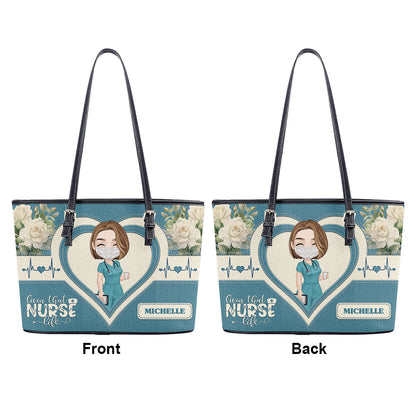 personalized custom nurse tote bag