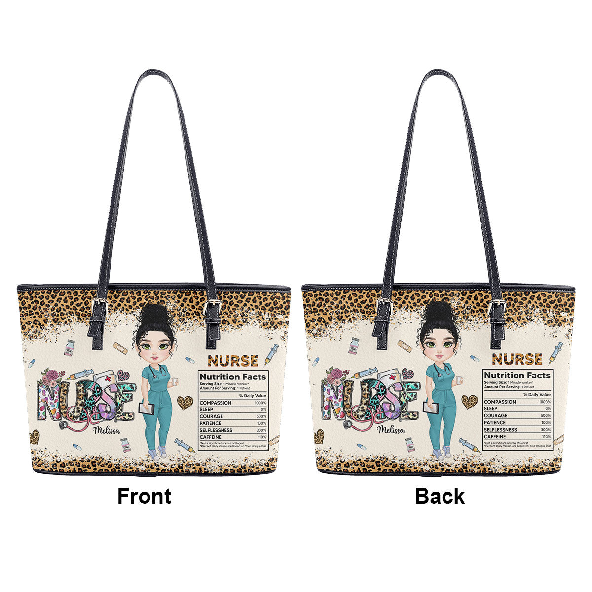 personalized custom nurse tote bag