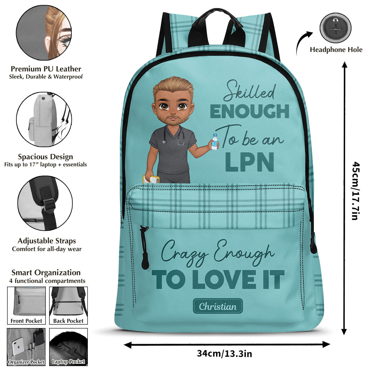 Skilled Nurses - Personalized Backpack