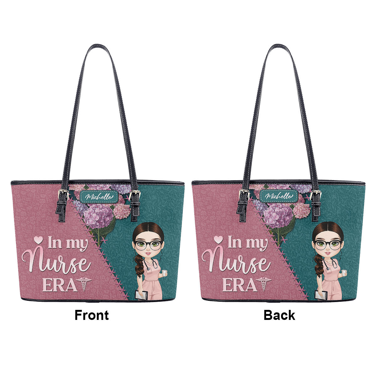 personalized custom nurse tote bag