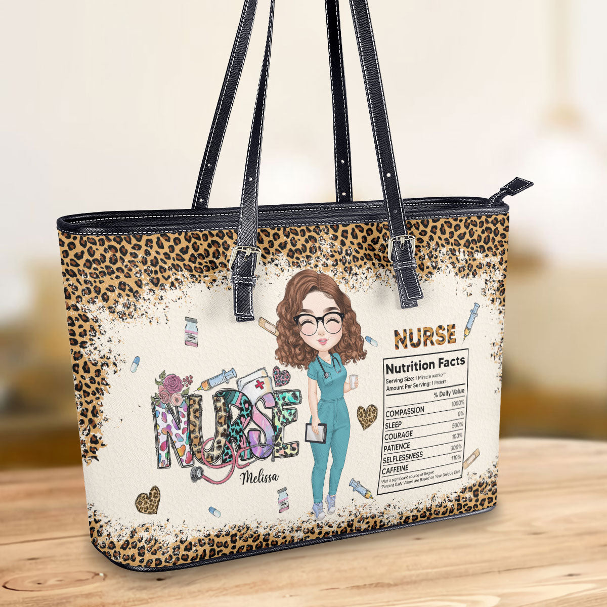 personalized custom nurse tote bag