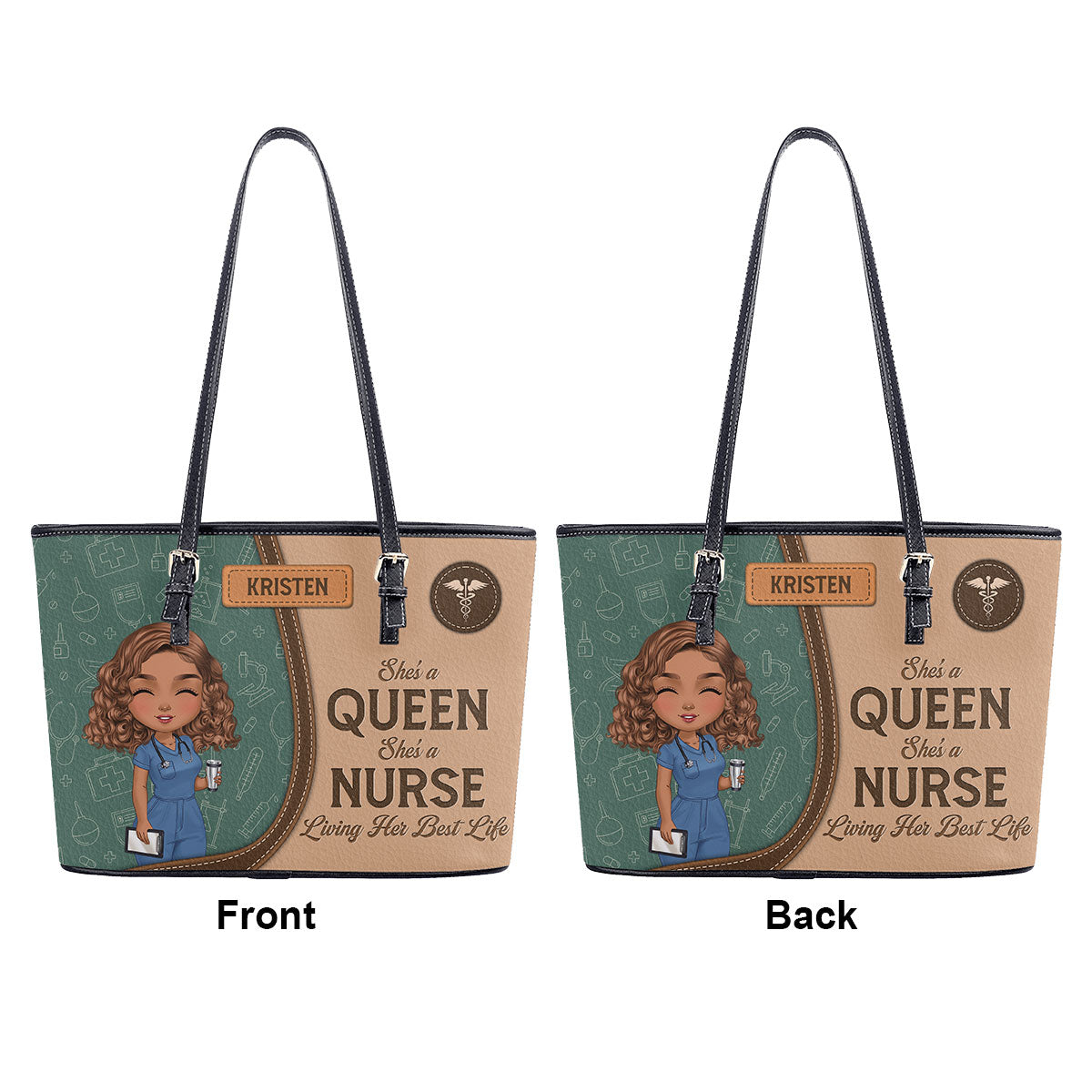 personalized custom nurse tote bag