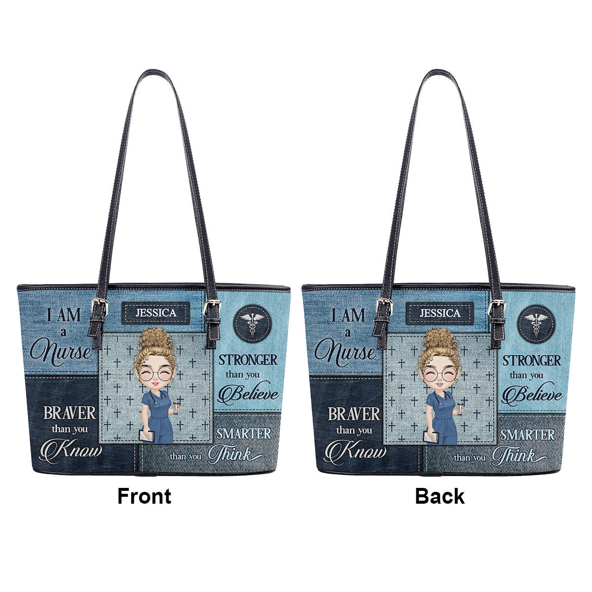 personalized custom nurse tote bag