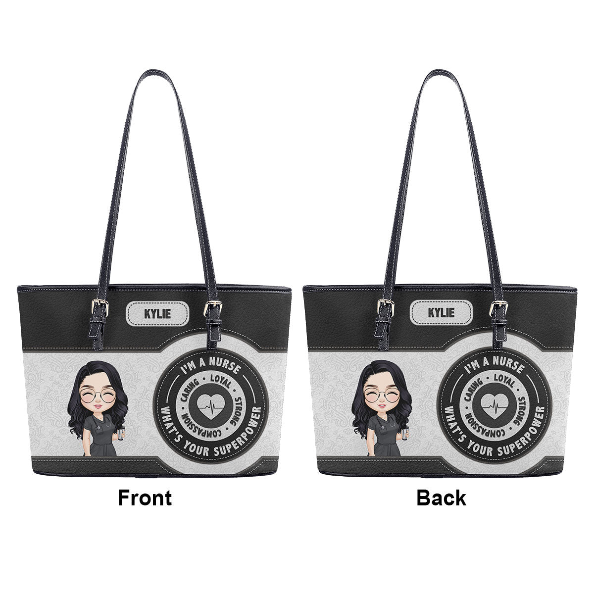 personalized custom nurse tote bag