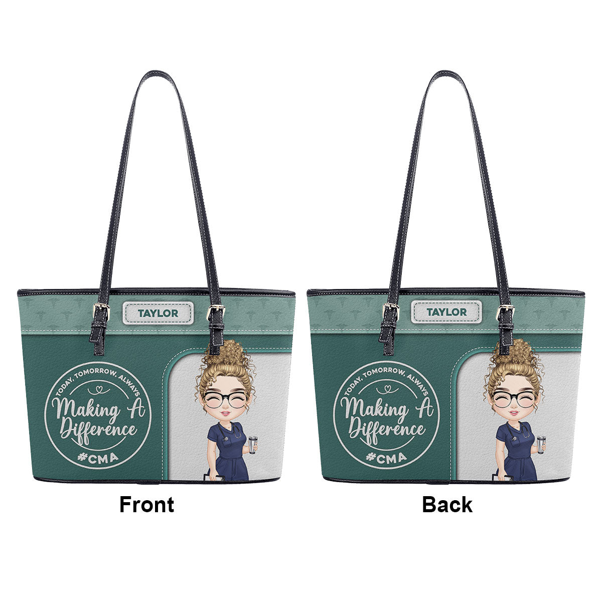 personalized custom nurse tote bag