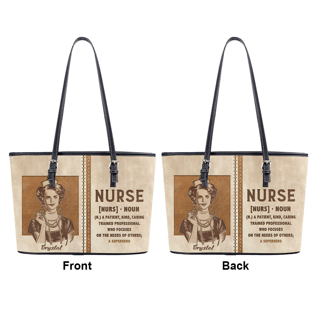 personalized custom nurse tote bag