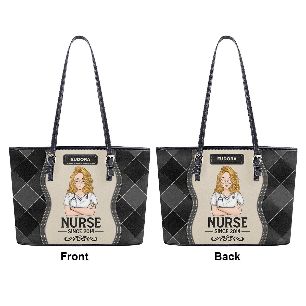 personalized custom nurse tote bag