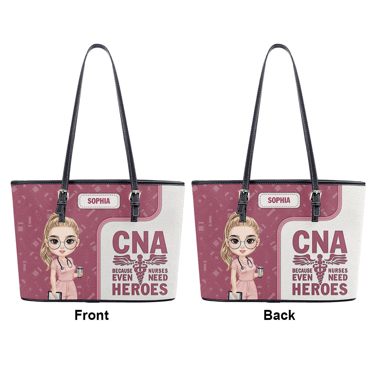 personalized custom nurse tote bag