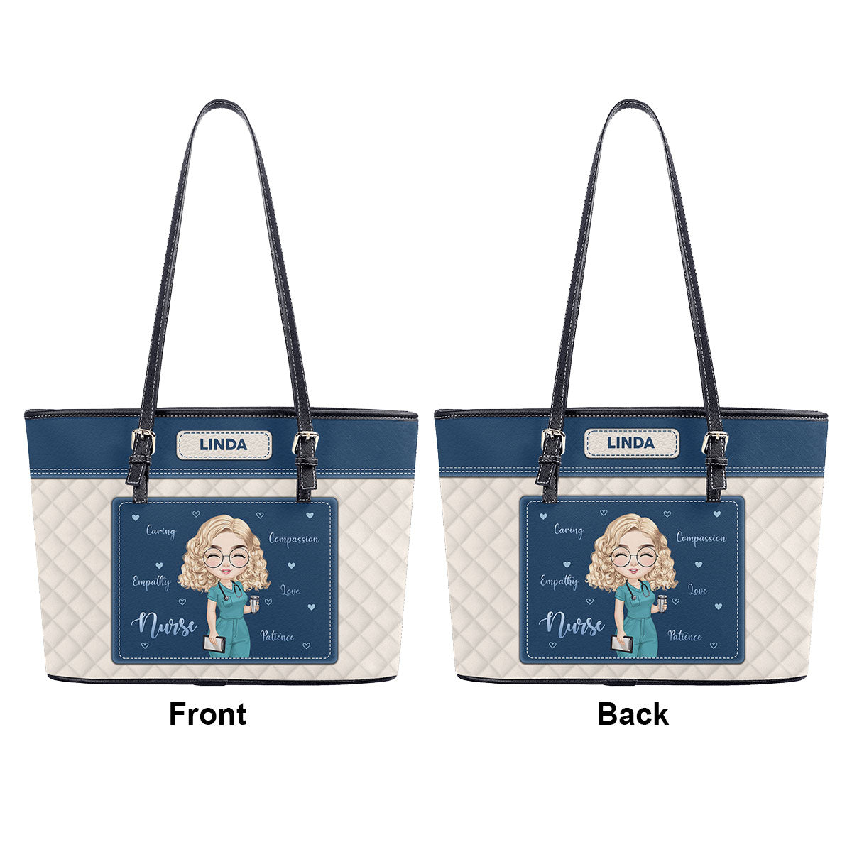 personalized custom nurse tote bag