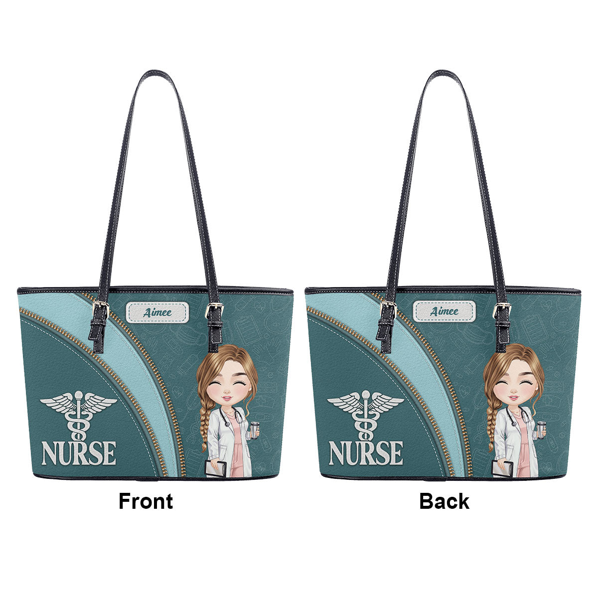 personalized custom nurse tote bag