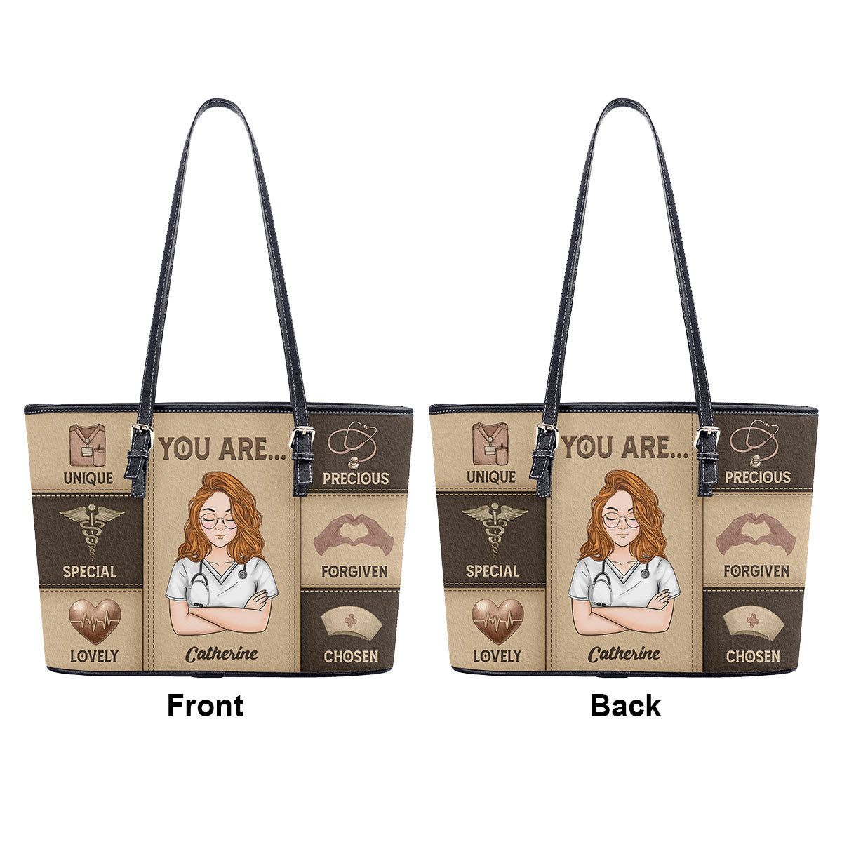 personalized custom nurse tote bag