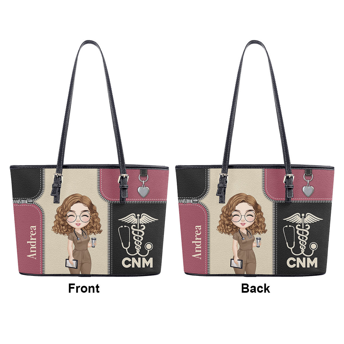 personalized custom nurse tote bag