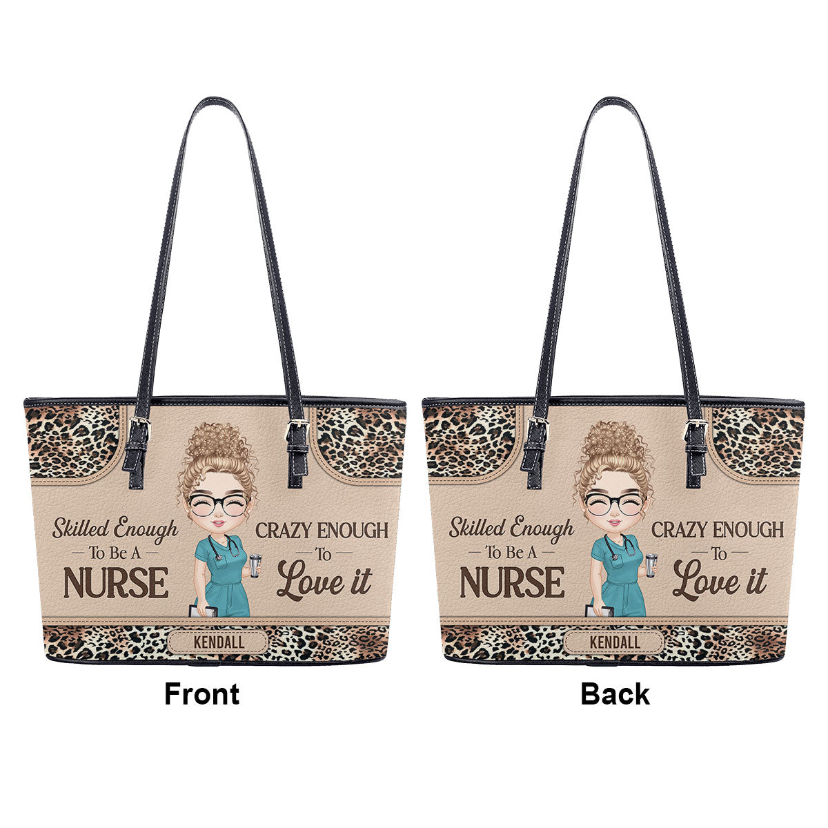 personalized custom nurse tote bag