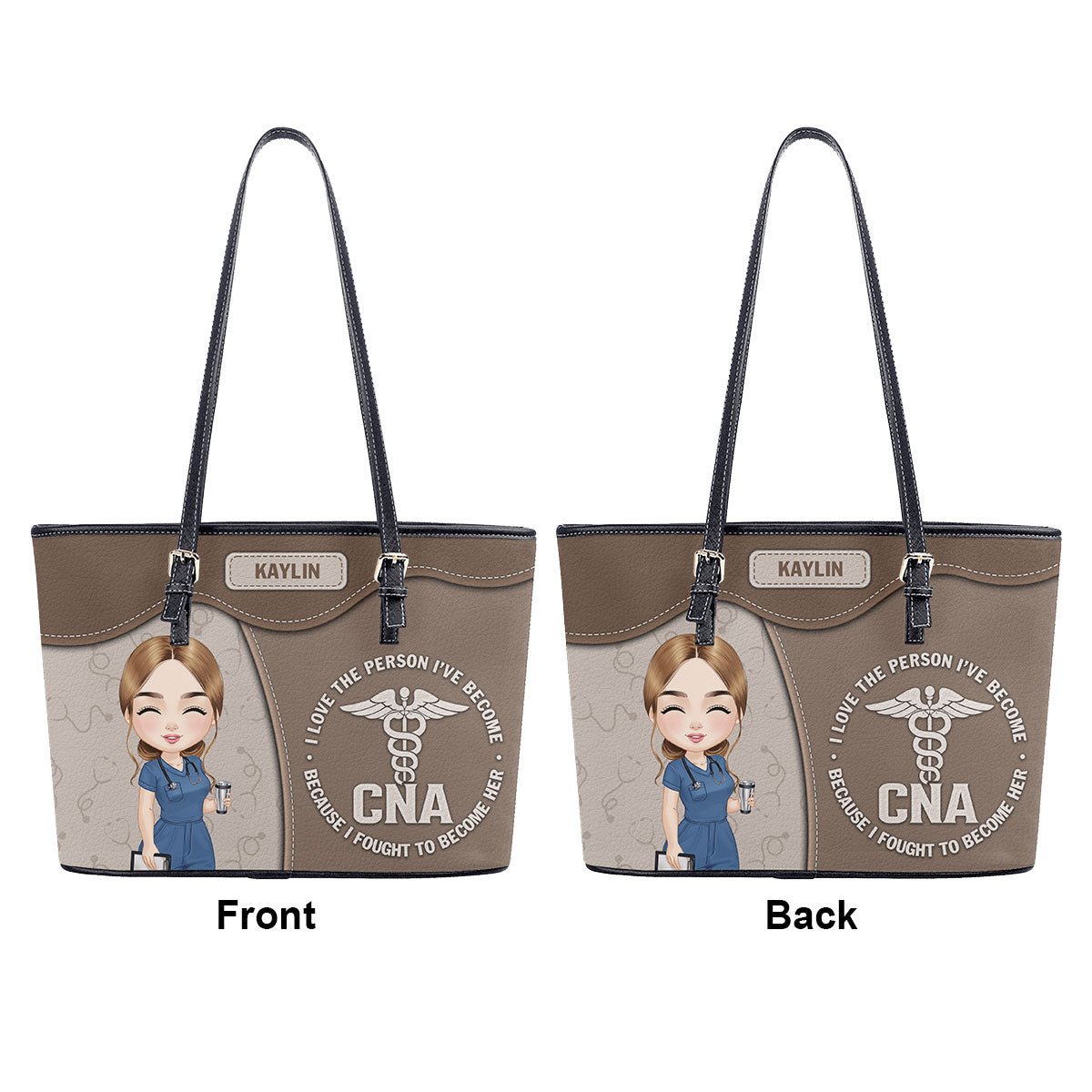 personalized custom nurse tote bag