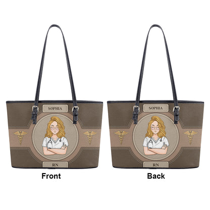 personalized custom nurse tote bag