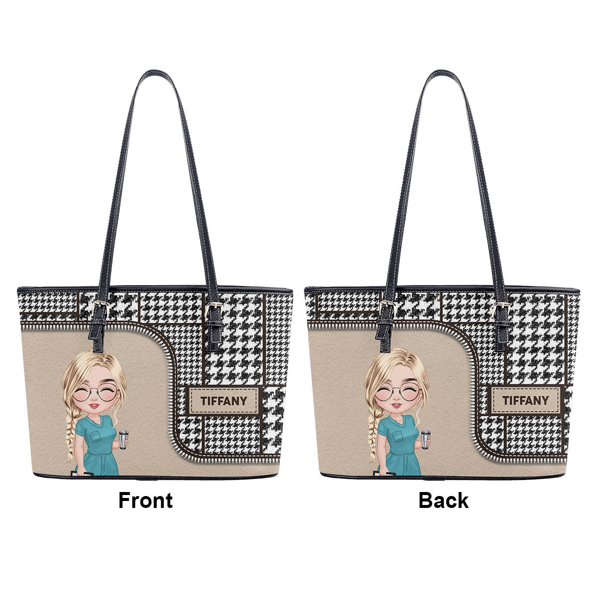 personalized custom nurse tote bag