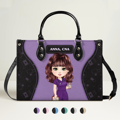 Glowy Nurse - Personalized Custom Leather Handbag