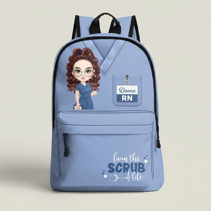 Living The Scrub Life - Personalized Backpack