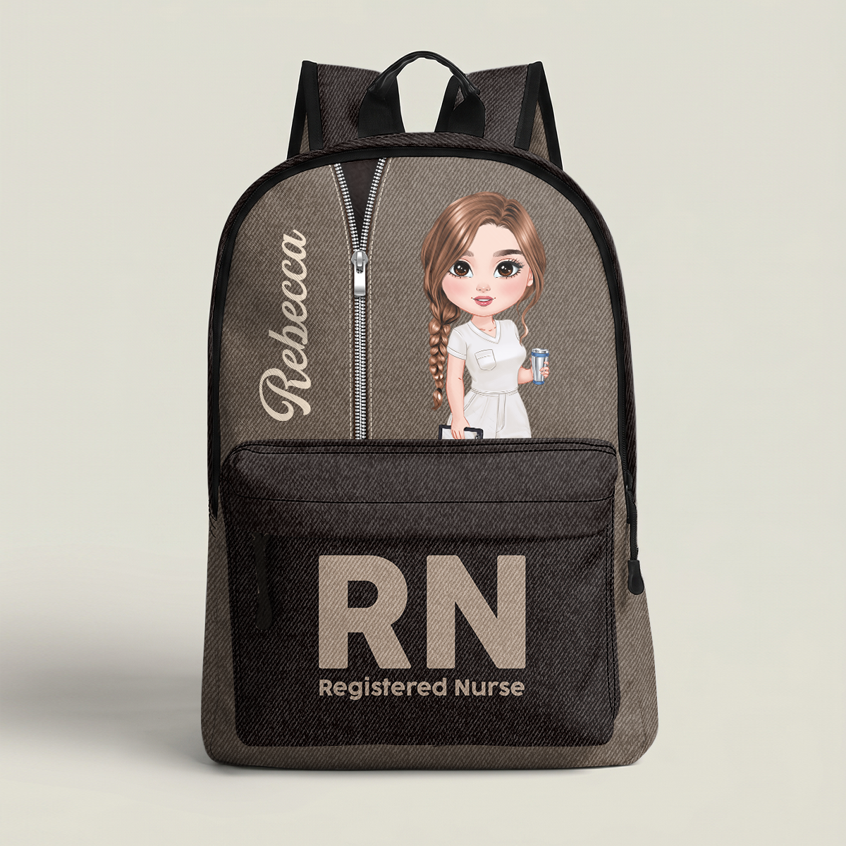 Nurse Denim Style - Personalized Backpack
