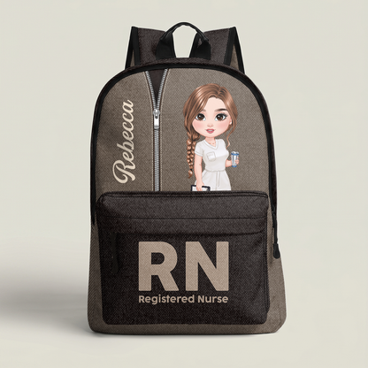 Nurse Denim Style - Personalized Backpack