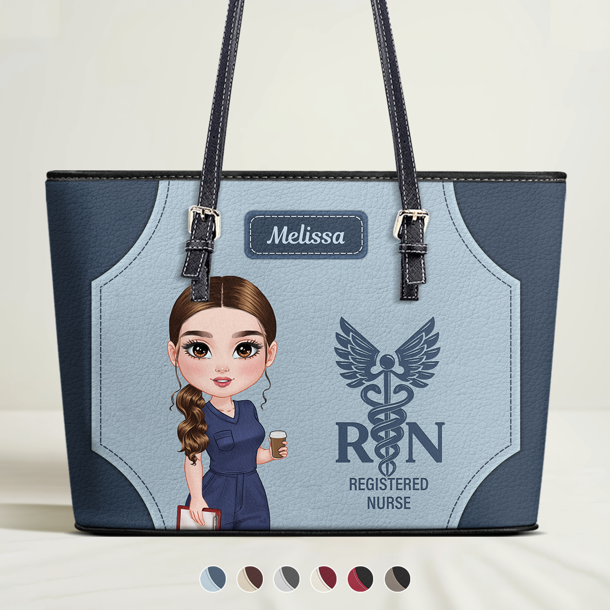 Nurse Magic Life - Personalized Custom Nurse Leather Tote Bag