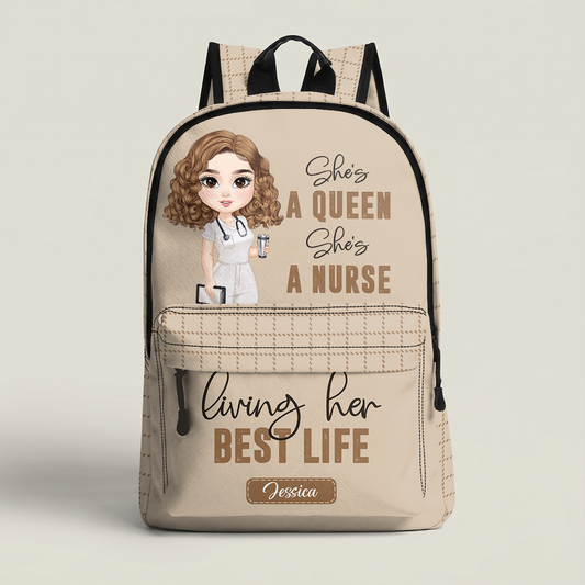 Nurse Queen Power - Personalized Backpack