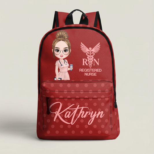 Polka Dot Nurse - Personalized Backpack