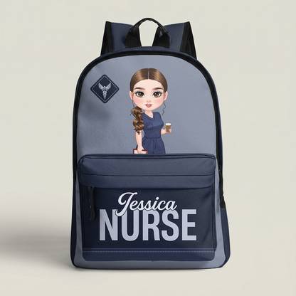 Simple Nurse - Personalized Backpack