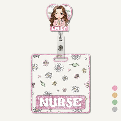 Sparkle Nurse - Personalized Nurse Badge Reel & Buddy Set