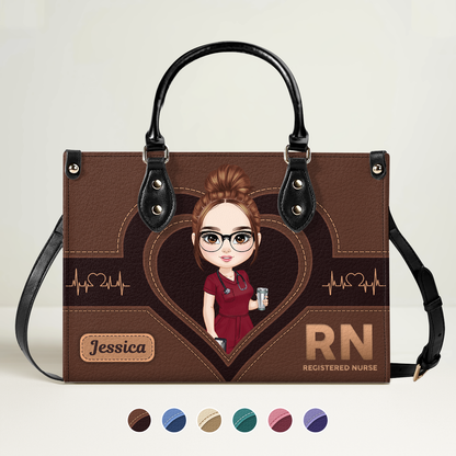 The Scrub Life - Personalized Custom Leather Handbag