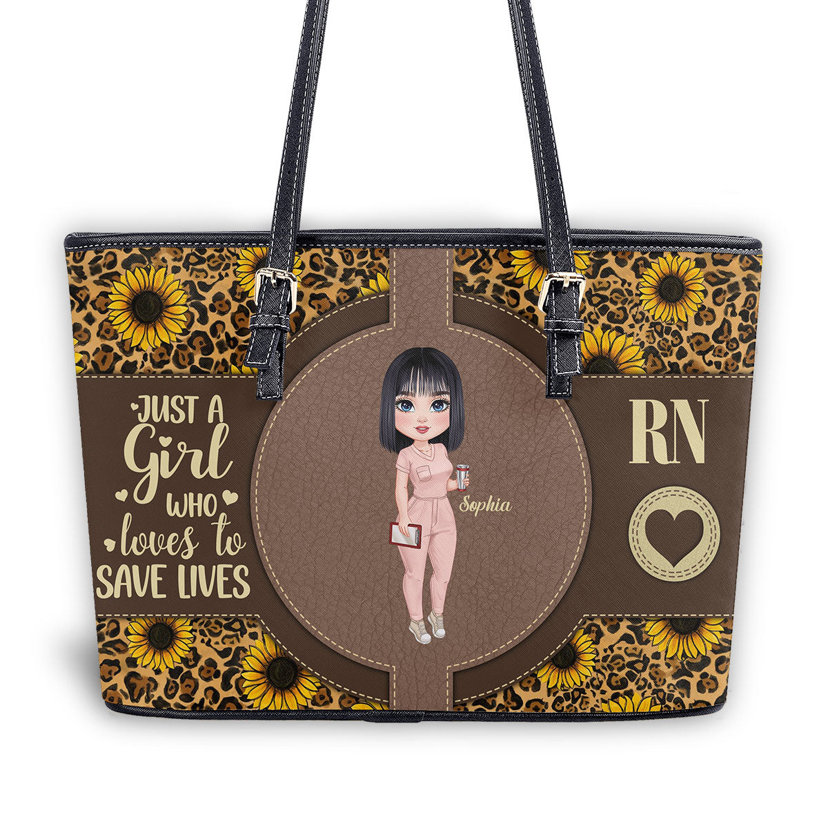 personalized custom nurse tote bag