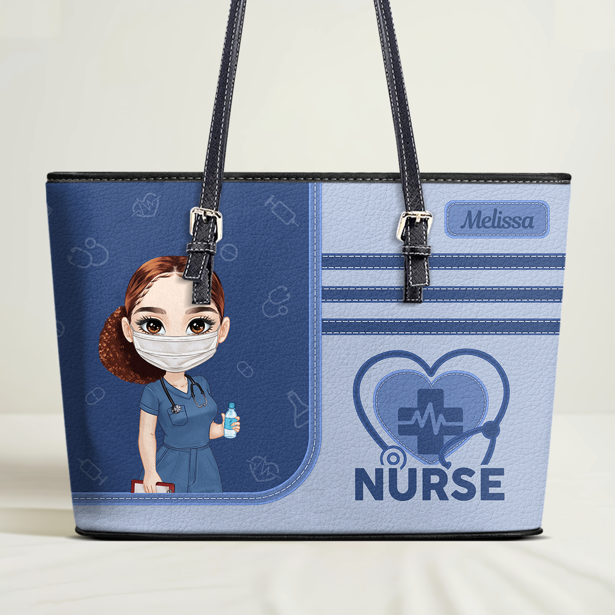 Beautiful Nurse Bag - Personalized Custom Nurse Leather Tote Bag