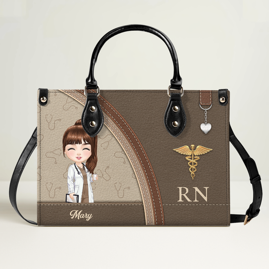 Elegant Nurse Life - Personalized Custom Leather Handbag