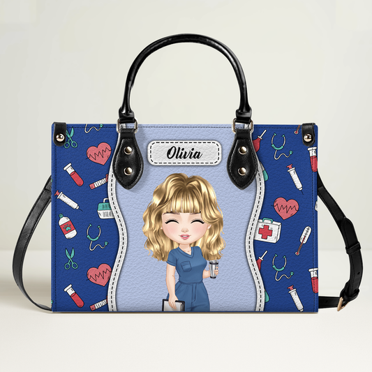 Elegant Nurse - Personalized Custom Leather Handbag