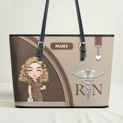 Favorite Nurse Bag - Personalized Custom Nurse Leather Tote Bag
