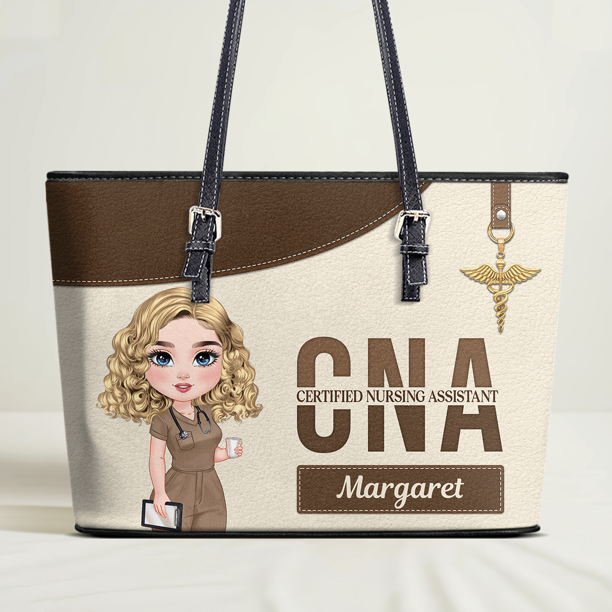 Flawless Nurse Life - Personalized Custom Nurse Leather Tote Bag