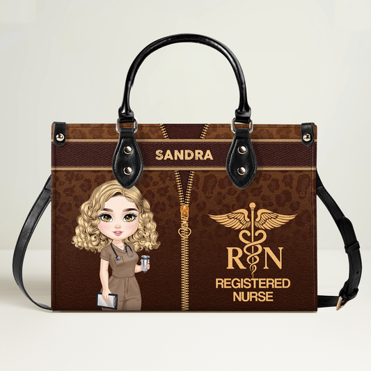 Leopard Nurse Style - Personalized Custom Leather Handbag