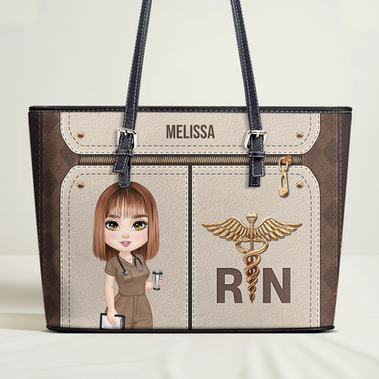 Nurse Better Life - Personalized Custom Nurse Leather Tote Bag