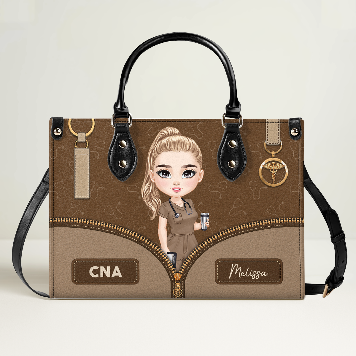 Nurse Life Is Best Life - Personalized Custom Leather Handbag